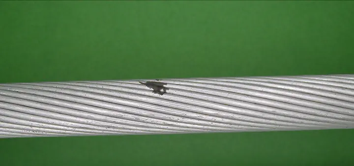 Pass 1: raw frame with the deposit near the centre.